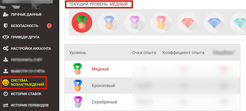 Просмотр VIP уровня